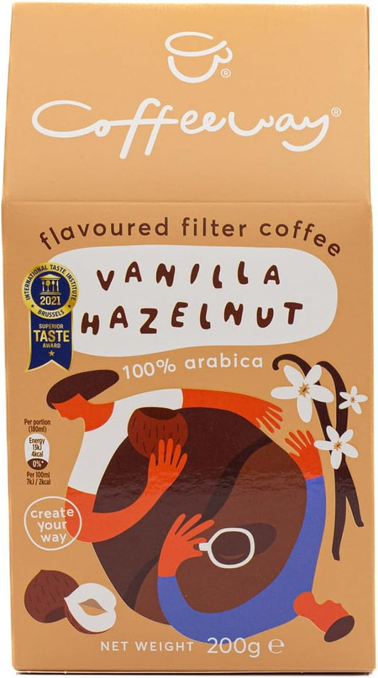 CAFÉ EN GRANO MOLIDO VAINILLA HAZELNUTT COFFEWAY 200 GR