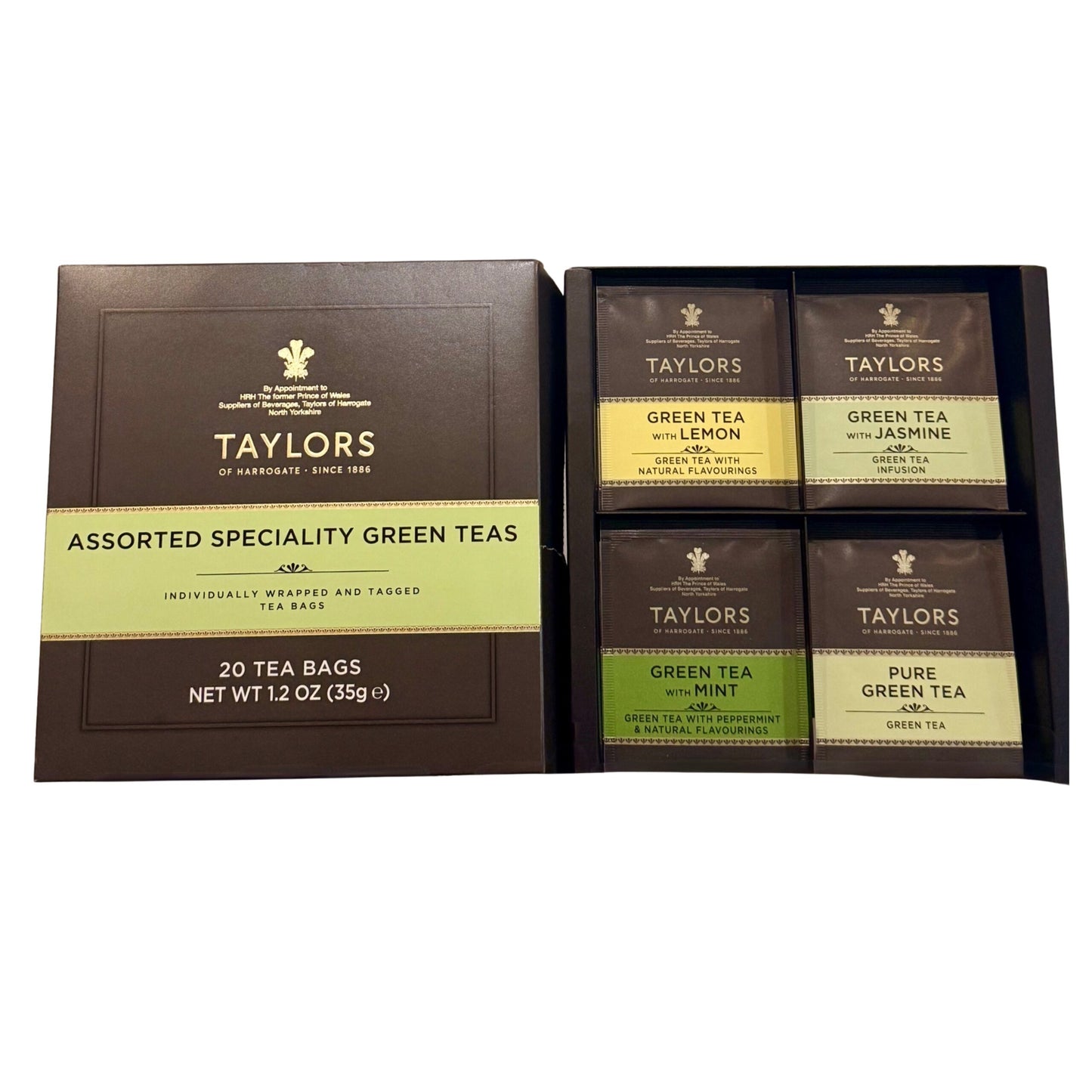Pack Caja de té verde Premium Taylors- 20 Bolsas