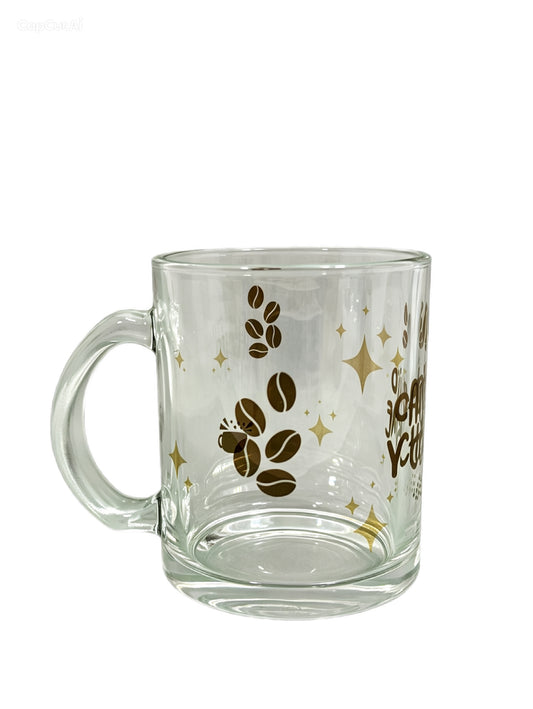 Taza transparente Cafecito y Chisme