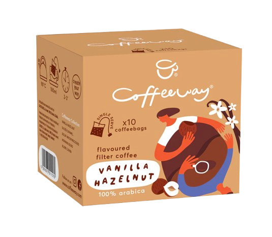 Café en bolsas sabor Vainilla y Avellana CoffeWay 75 gr