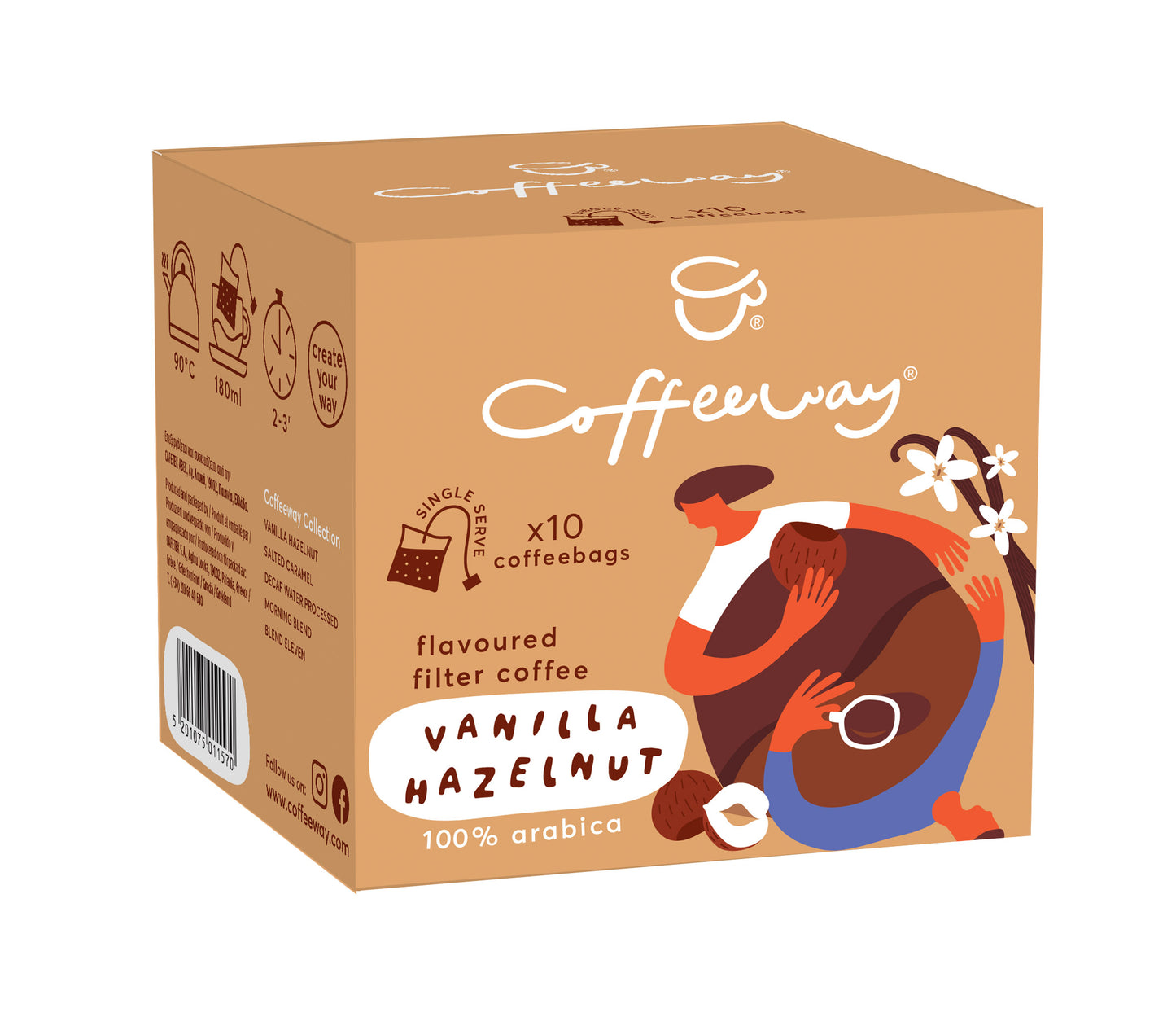 Café en bolsas sabor Vainilla y Avellana