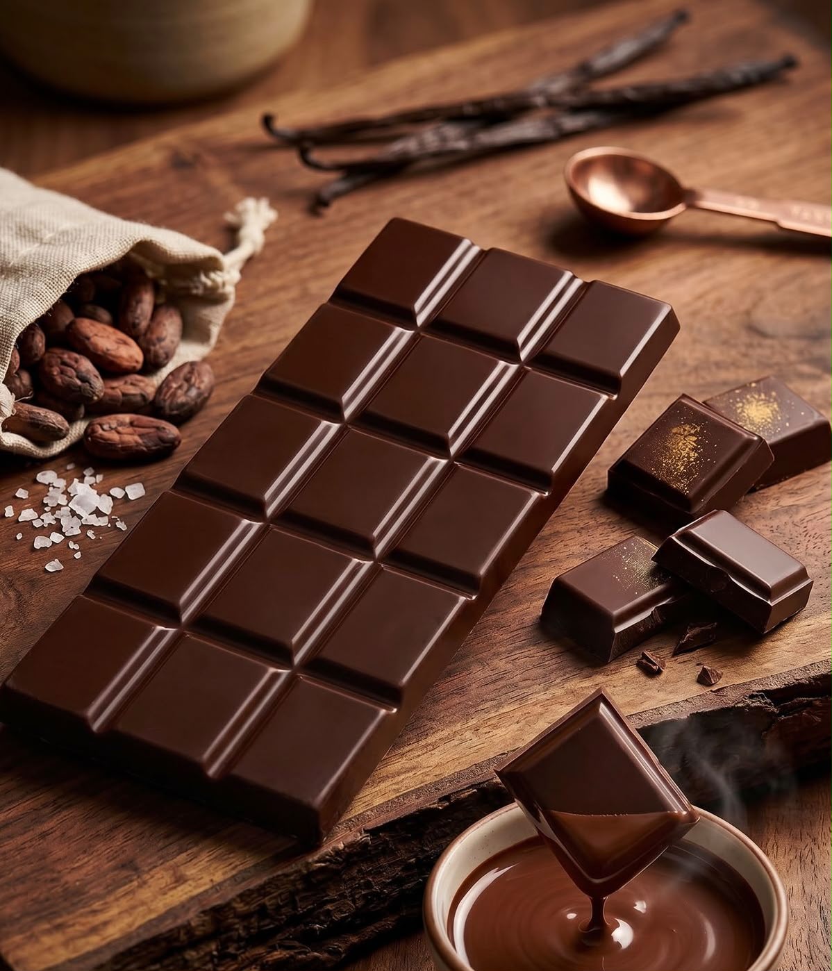 Barra de chocolate Sin azúcar 56% de cacao