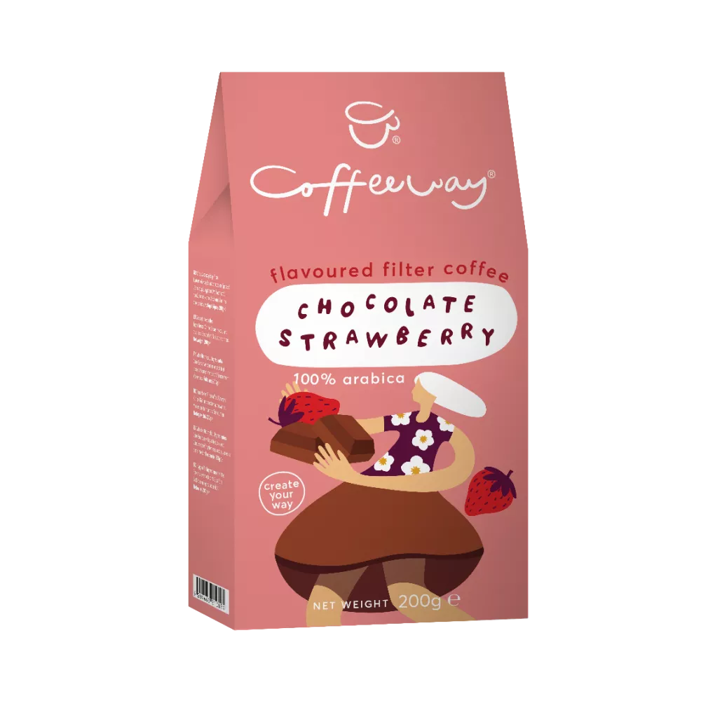 Café molido sabor Frutilla y Chocolate 200 gr