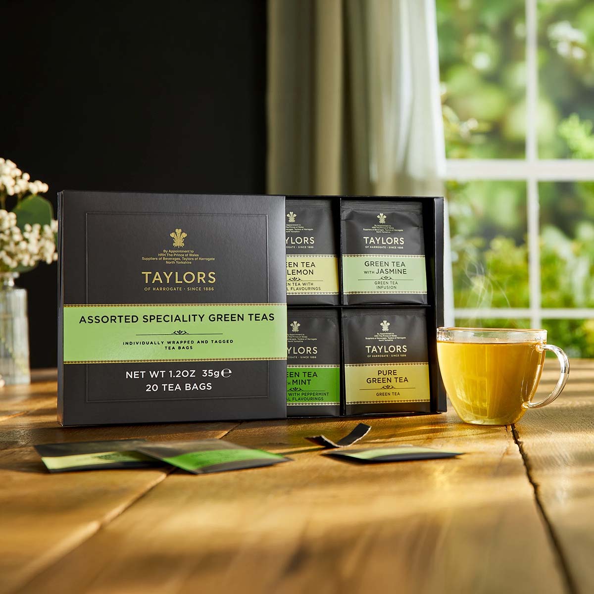 Pack Caja de té verde Premium Taylors- 20 Bolsas